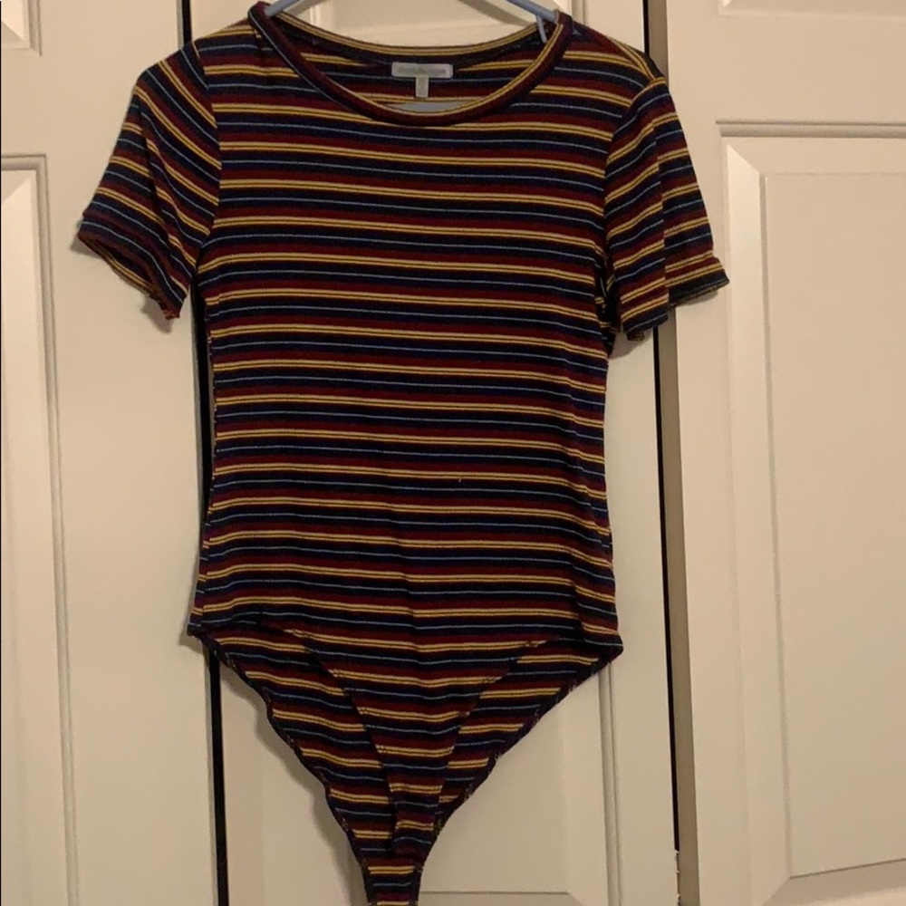 BRAND NEW Charlotte Russe Striped Bodysuit